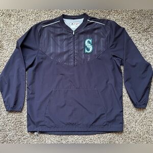 Seattle Mariners Majestic Half Zip Lightweight Pullover Jacket Men’s XL